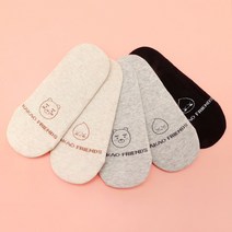 카카오프렌즈 여성 베이직 덧신 5족