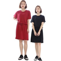 위스 17047OP-밴드 라그랑 원피스반팔 반소매 여성 여름 캐주얼 원피스