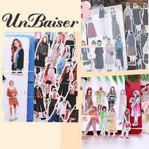 UNBAISER-감성 다이어리 꾸미기 다꾸 인물 스티커 믹스 매치1+1+1, A05