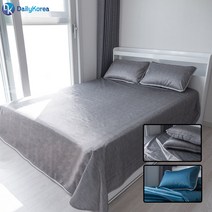 V 아이스 쿨매트 +베개커버 2개 /여름 쿨링 냉감 숙면, 피콕블루