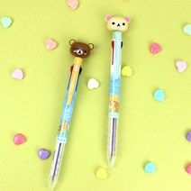 필박스 리락쿠마 마스코트 3색 볼펜 0.7mm, 랜덤 발송, 2개