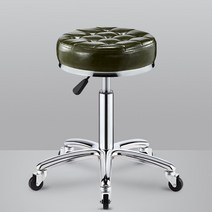 업소용 미용실 보조 의자 높낮이 조절 스툴, 검푸른 체크