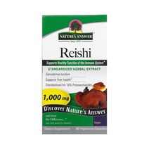 네이처스앤서 영지버섯 추출물 500mg 60정 베지캡슐 Reishi Mushroom 규산칼슘 calcium silicate, 1개, 기본