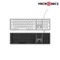 마이크로닉스 MANIC K350 맥호환 알루미늄 저소음 펜타그래프 키보드 (화이트 실버)