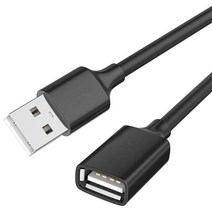 LovebayUSB 연장 케이블 남성 및 여성 데이터 케이블 PC tv에 적합한 USB 2.0 연장 케이블 USB 모바일 하드 디스크 케이블, 01 Black, 04 2m