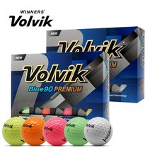 골프공 VolVik Blue 90 프리미엄 12구 (화이트/컬러), 컬러(랜덤)