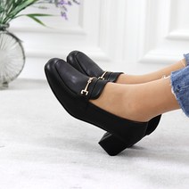 오늘발송+주문폭주) 기본구두 세련된 슬림 골드장식 로퍼5cm