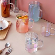 DR 16심플 레인보우 유리 머그컵 5size 찻잔 커피잔.리빙톡톡, 430ml(high)