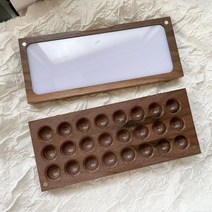 물감박스 물감팔레트 수채화 파레트 미술통 용품, 4번 페인트가 있는 나무 상자단일 상자