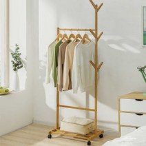 스탠드 스탠딩옷걸이 이동형 이동식 원목 다이소행거 ㄱ자행거 코끼리 폭좁은행거 대나무 일자, 80cm(대)