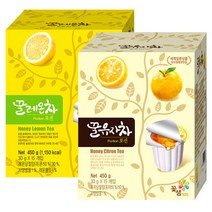 꽃샘 유자차 포션 15T+레몬차 포션 15T, 30g, 15개입x2개