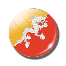 아시아 국기 냉장고 자석 태국 인도 말레이시아 유리 돔 스티커 메모 홀더 홈 장식, 부탄, [18] Bhutan