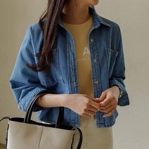 랄프 탄탄데님 크롭 셔츠자켓