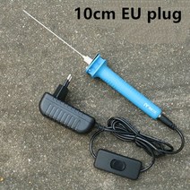 열선절단기 스치로폼 스티로폴 단열재 직선형 충전용 전기 전기 스티로폼 커터 5cm 10cm 15cm 20cm 25cm 세트 핫 와이어 스티로폼 절단 폼 펜 커터 도구, eu 플러그가 있는 10cm