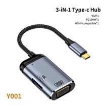 썬더볼트 독 서피스독 ryra type-c 허브 다기능 도킹 스테이션 hdmi 호환 usb3.1 usb2.0 type-c 2.0 pd100w 컴퓨터 변환기 추출기, y001
