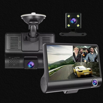 큰화면 3채널 블랙박스 장착 교체 4인치 모션감지 1080P