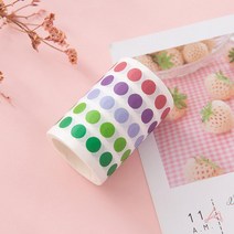다이어리 꾸미기 반투명 원형 포인트 스티커 다꾸 필기용, 1개, 혼합