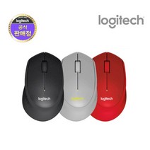 로지텍코리아 정품 M331 휴대용 무소음 무선 광마우스/무소음 클릭/조용한 곳에서 사용 편리/편안한 그립감/부드럽고 정확한 트래킹/나노 수신기, 레드