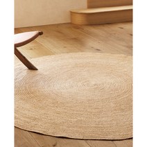 자라홈(ZARAHOME) 공식스토어 주트 라운드 러그 48178029052, 200 cm, 내추럴