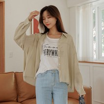 레일리 쿨린넨50% 롤업셔츠