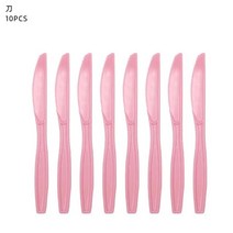 생일장식 여아 테마 생일 파티 장면 일회용 종이 접시 컵 수건 식탁보 세트 라이브 액션 영화, [06] 10pcs Knife