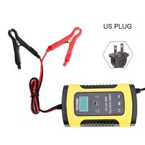 완전 자동 자동차 배터리 충전기 110V ~ 220V 12V 6A LCD 스마트, 01 12V 6A US Plug_07 프랑스