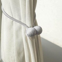 자석 타이백 유광 커튼 고정 끈 (6색) 커텐 부속품 레일 부자재 재료 시공, 블랙