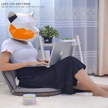 접이식의자 횟집좌식의자 1인용앉은뱅이 등받이 리클라이너 1인용쇼파 소파 릴렉스체어, 그레이