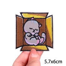 DIY 펫자수 보석십자수 비즈 강아지 고양이 애완동물 반려견 도안 키트 세트 검은 의류 용 수 놓은 패치 열 접착 패치 만화 패치 iron on patch on clothes, pe7342ct