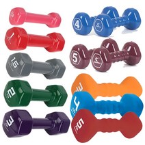 IW PVC 컬러 아령 1kg (2개입 1세트)