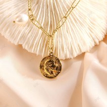 IHK 14K 18K 골드 여신 프로필 진주 목걸이