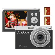 디지털카메라추천 미러리스 캐논 니콘Andoer-디지털 카메라 휴대용 4K 50mp 비디오 캠코더 자동 초점 16, 01 4K 50MP Black 1