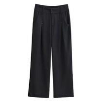 화이트블루 Streangirl Gray Wide Leg Straight Pants For Women Spring 2023 High Waist Trousers Casual Loose