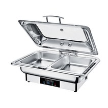 호텔 보온냄비 죽 뷔페 수프 보온 냄비 내열 전기워머, 상세 페이지 참고, 원형 2칸 6L