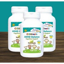 뉴루츠 칠드런스 ADHD 밸런스 3병 츄어블 NEWROOTS Childrens ADHD Balance, 1세트, 120알