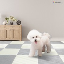리드탑 강아지 고양이 미끄럼방지 바닥 매트 10P, 그레이