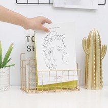 철제 쓰리스텝 잡지렉 매거진랙 신문 꽂이 거치대, 블랙