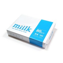한국제지 밀크 복사용지 A4 80g 500매 1팩, A4(80g/500매)