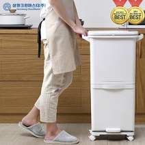에이스샵 분리형2단쓰레기통 상하 모던 북유럽풍 분리수거함, 1개