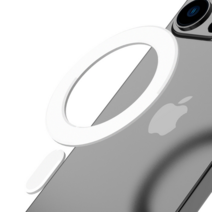 두들 맥세이프 링 - 아이폰 갤럭시 호환 마그네틱 스티커 자석 메탈 플레이트, White