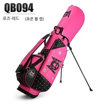PGM 골프백 여성용 스탠드백 세로형 방수 캐디백QB094, QB094-(표준 볼 캡 포함) 빨간색 장미
