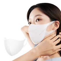 CLA 귀편한 소프트핏 새부리형 컬러 마스크 중형, 5매입, 40매, 화이트