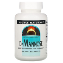 Source Naturals 소스내츄럴스 D-Mannose 디마노스 디만노스 500mg 6, 60정(1통)