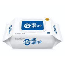 ZERO 소독 알코올 손 세정 물티슈 캡형, 60매, 3개