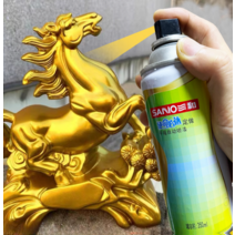 황금 금색 락카 페인트 코팅제 금색라카 스텐코팅, 손으로 페인트를 빗자루, 로즈 골드