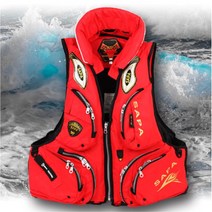 민물구명조끼 주머니 달린 갯바위 찌낚시 선상 안전조끼 어선 낚시구명조치 민물낚시