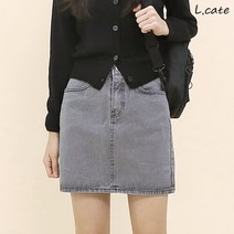 엘케이트 여자 데님 미니 스커트 LARP028 H라인 청치마