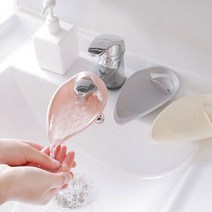 물튀김방지 세면 보조기 세면대 수도꼭지 연장탭, 그레이