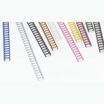선명한 컬러감 3대1 와이어링 6.4mm 100개 제본 제본용품 제본표지 와이어제본기 클립링 스프링철 코일링, 금색 100개입