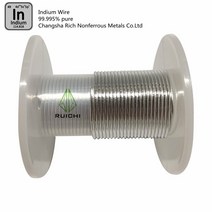 99.995% 순수 0.5mm 1mm 인듐 와이어 스풀 당 5 길이, 02 0.5mm